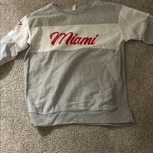 Gray and White Miami Sweatshirt